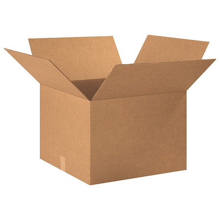 Zoro Select 20 in x 20 in x 14 in Shipping Box, Kraft, Corrugate, Single Wall, 32 ECT 493T83