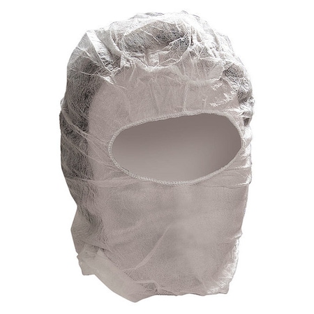 Cellucap Disposable Hood, Polypropylene, Serged Seam, White, Covers Ears, Face, Head, Neck , 100 PK 980