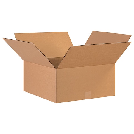 Zoro Select 17 in x 17 in x 8 in Shipping Box, Kraft, Corrugate, Single Wall, 32 ECT 493T37