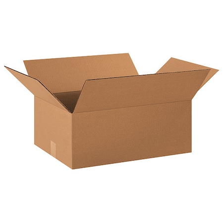 Zoro Select 20 in x 14 in x 8 in Shipping Box, Kraft, Corrugate, Single Wall, 32 ECT 493T40