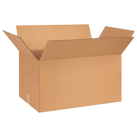 Zoro Select 26 in x 16 in x 14 in Shipping Box, Kraft, Corrugate, Single Wall, 32 ECT 493U28