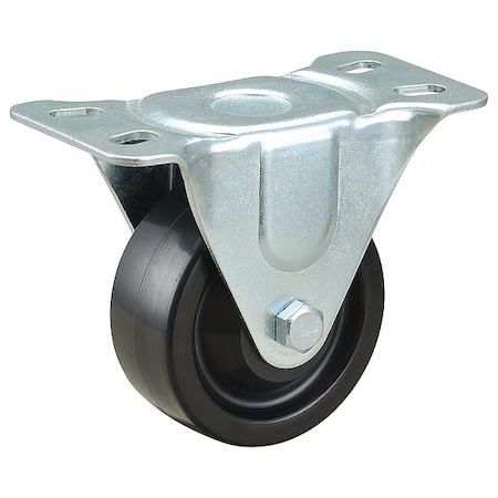 Zoro Select Plate Caster, Rigid, Phenolic, 3 3/4"H 493W82
