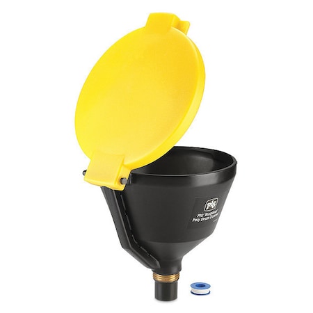 Pig Drum Funnel, 10 gal. Flow Capacity, Yellow DRM1681-YW