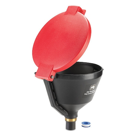 Pig Drum Funnel, 10 gal. Flow Capacity, Red DRM1681-RD