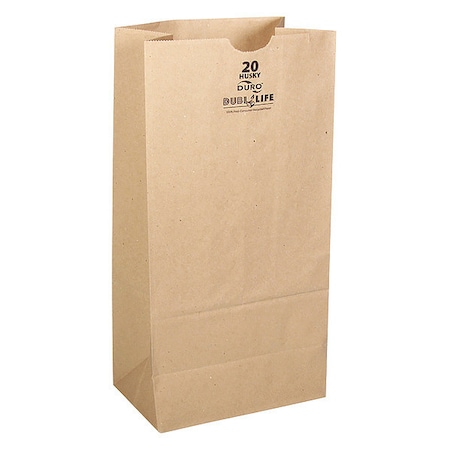 Duro Bag Grocery Bag, Brn, 16-1/8" L, 8-1/4" W, PK400 70220