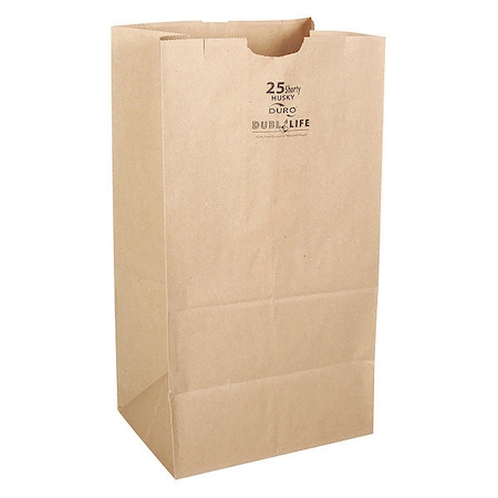 DURO BAG Grocery Bag, Brn, 15-7/8" L, 8-1/4" W, PK400 70224