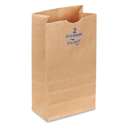 Duro Bag Grocery Bag, Brn, 7-7/8" L, 4-5/16"W, PK400 71002