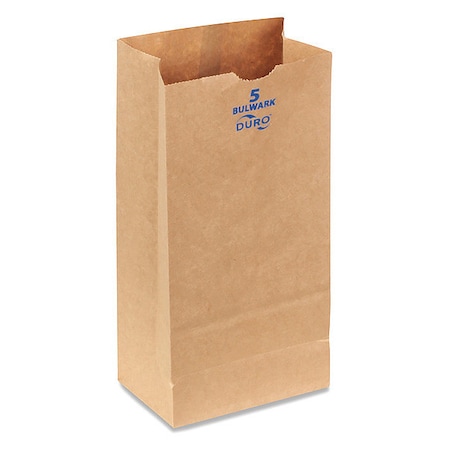 DURO BAG Grocery Bag, Brn, 10-5/16"L, 5-1/4" W, PK400 71005