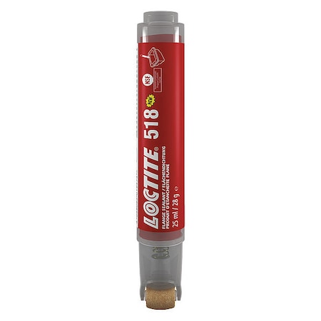 Loctite Gel Gasket Sealant, 25 mL, Red, Temp Range -65 Degrees  to 300 Degrees F 2392164