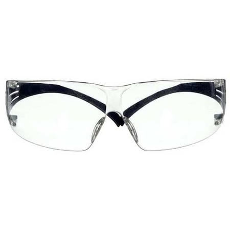 3M Safety Glasses, SecureFit 200 Series, Scotchgard Anti-Fog, Frameless, Blue Temples, Clear Lens SF201SGAF-BLU
