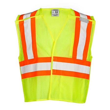 Kishigo XL Class 2 Fleece Breakaway High Visibility Vest, Lime 1174-XL