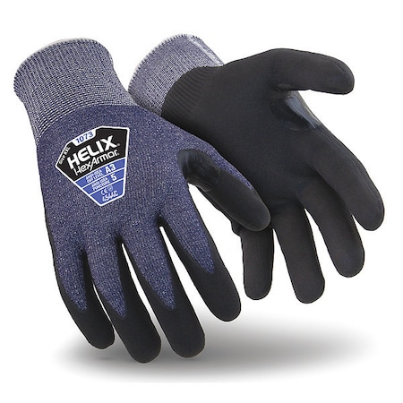 Hexarmor Cut Resistant Coated Gloves, Cut Level A3 , Dipped , Foam Nitrile , Sandy , L 1 PR 1073-L (9)