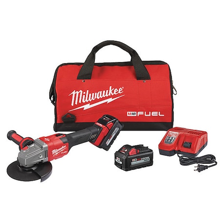 Milwaukee Tool M18 FUEL 4-1/2” - 6” Braking Grinder Kit, Slide Switch, Lock-On 2981-22