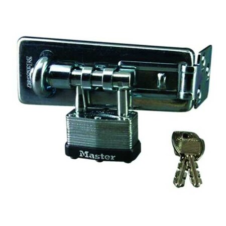 Master Lock Hidden Shackle Padlock w/Hasp, 1-7/8" H 450D