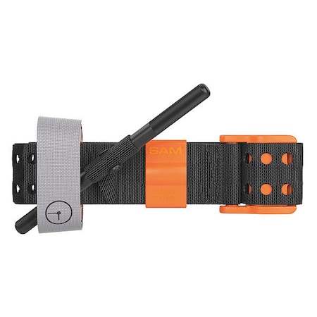Sam Medical Tourniquet, Orange, 2 1/2" L, Aluminum MS-SAM-XT-C