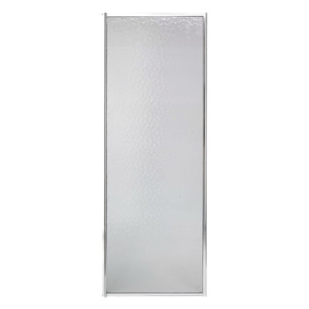 Durastall Pivot Shower Door, Obscured Tempered Glass, Aluminum/Silver Frame, 3/16 in Thick, 64 in H x 24 in W 88.700