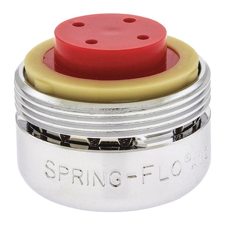 Spring-Flo 2.2 gpm Outlet, 15/16 in - 27 Thread Size, Chrome, Brass 1500105