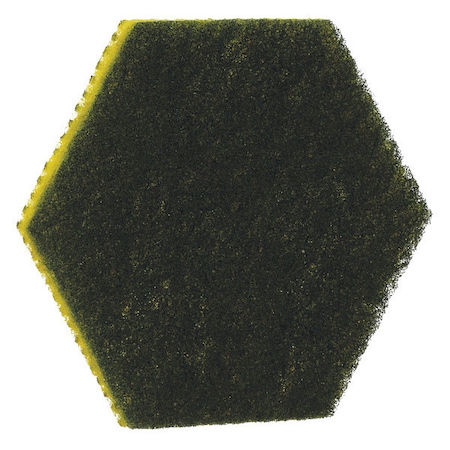 Scotch-Brite Scouring Pad, 5-3/4" L x 5" W, Yellow, PK15 96Hex