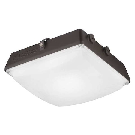Lithonia Lighting LED Canopy Light, Dark Bronze, 3500 lm, 27W CNY LED P0 40K MVOLT DDB M4