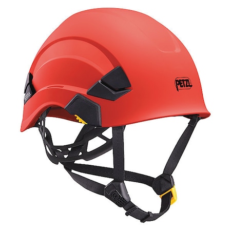 Petzl Safety Helmet, VERTEX, ABS, 6 Point Ratchet, Type 1, Class E, Red A010AA02