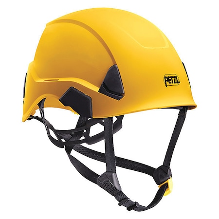 Petzl Safety Helmet, STRATO ALVEO, ABS, 6 Point Ratchet, Type 1, Class C, Yellow A020AA01
