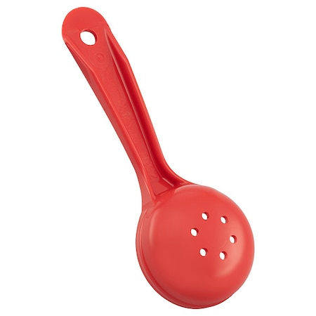 Carlisle Foodservice Perforated Short Handle, 2 oz., Red, PK12 496205