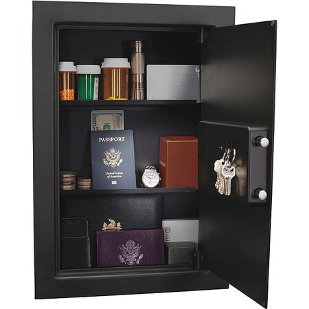 Stack-On Wall Safe,Black,35 lb. Net Weight (PWS-1822-E) | Zoro