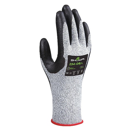 Showa Cut-Resistant Coated Gloves, Cut Level A4 , Dipped , Foam Nitrile , Smooth , L 1 PR 234