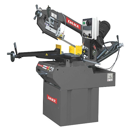 Dake Band Saw, 12-1/2" x 7-3/4" Rectangle, 10" Round, 7.5 in Square, 220V AC V, 2.75 hp HP SE-10 DM