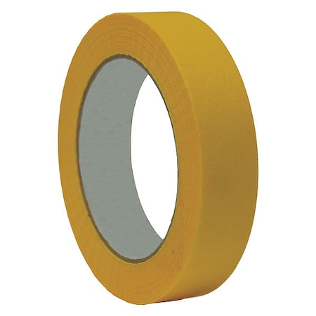 Zoro Select Masking Tape, 1 1/2 in W x 60 yd L, 3.6 mil Thick, Yellow, Acrylic Adhesive TC060-1.5" X 60YD