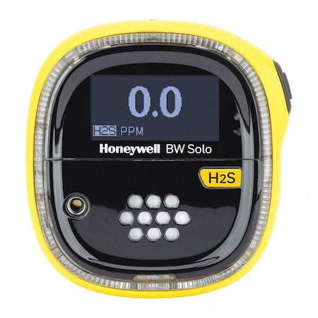 Honeywell Single-Gas Detector, Audible, Vibrating, Visual, 1 yr Battery Life BWS1-H2-Y