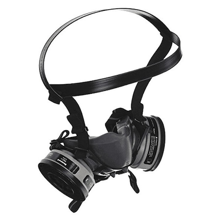 Honeywell North Half Mask Respirator Kit, 2 Cartridges Included, Organic Vapor (OV), 5500 Series, Threaded, Size L 5501L