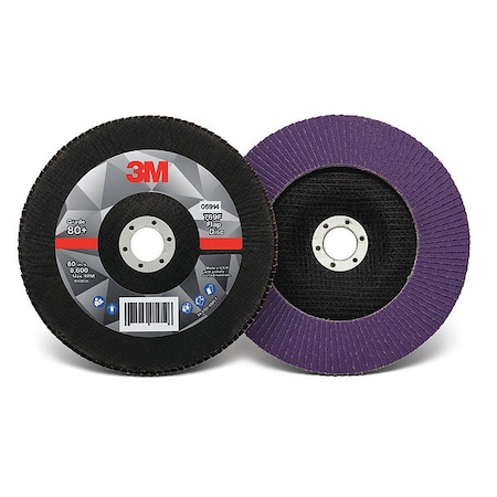 3M Flap Disc, 7 in Dia, 7/8 in Arbor, PK5 60440351470