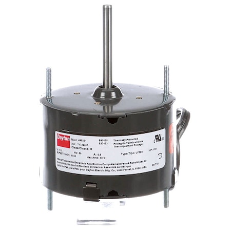 Dayton HVAC Motor, 1/70 HP, 1550 Nameplate RPM 71732487M
