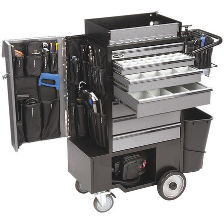 Flexcart Black, Light Duty, Tool Utility Cart FC-100CSWAT | Zoro