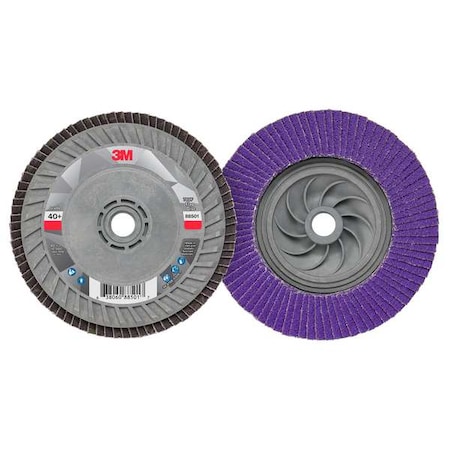 3M Flap Disc, 5 in Dia, 5/8 in Arbor, 40 Grit 7100243779