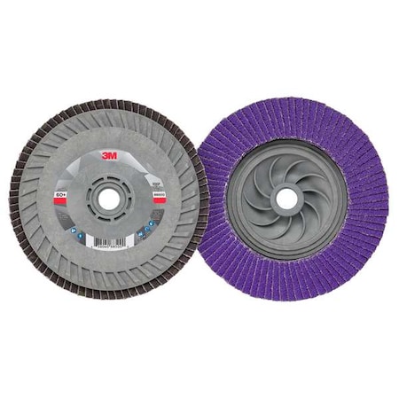 3M Flap Disc, 5 in Dia, 5/8 in Arbor, 60 Grit 7100242991
