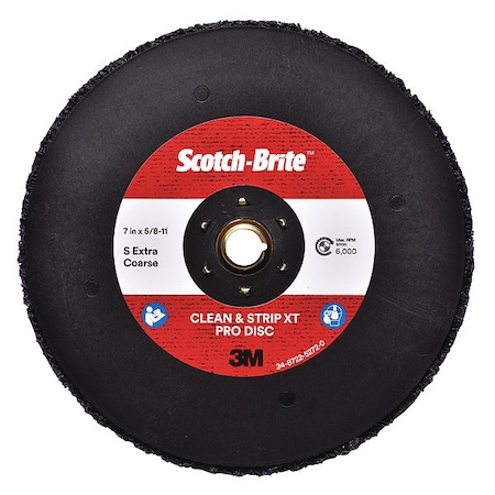 Scotch-Brite 7" dia. Purple 100 grit Extra Coarse Silicon Carbide Quick Change Disc 05589