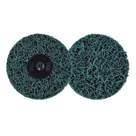 Scotch-Brite 3" dia. Green 100 grit Extra Coarse Aluminum Oxide Quick Change Disc 7100173790