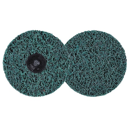 Scotch-Brite 4" dia. Green 100 grit Extra Coarse Aluminum Oxide Quick Change Disc 7100173796