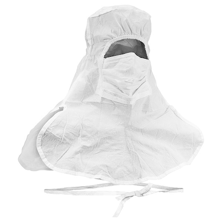 Kimtech Hood, SMS, Bound Seam, White, Covers Head, Mouth, Nose , 75 PK 49828