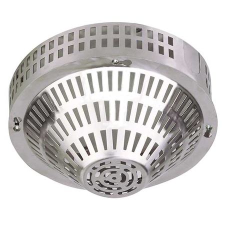 Safety Technology International Smoke Detector Guard, Stainless Steel, Surface Mount, 9 1/4 in W x 9 1/4 in H x 5 in D, Silver STI-8230-SS