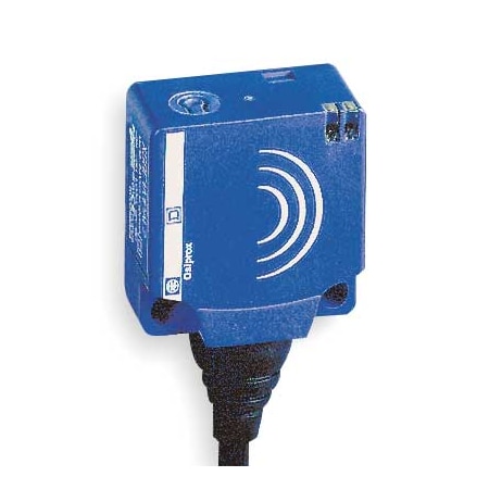 Telemecanique Sensors Inductive, Rectangular Proximity Sensor, PBT, 0.15 m, 1/2 in Connector, 2 Wires, Shielded XS8E1A1MAL01U20