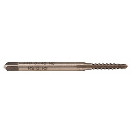 Widia Spiral Point Tap, #5-40, Plug, UNC, 2 Flutes, Uncoated 13225