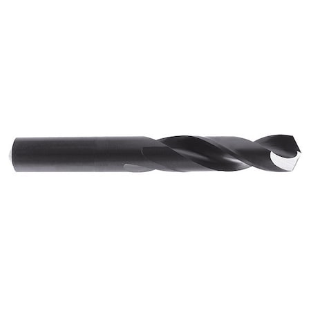 CHICAGO-LATROBE Screw Machine Drill Bit, R Size, 135  Degrees Point Angle, High Speed Steel, Black Oxide Finish 49249