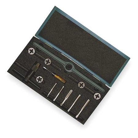 Cle-Line 13PC 1/4-20 - 1/2-13 UNC HSS Plug Hand Tap and Carbon Round Adjustable Die Set Cle-Line C00518