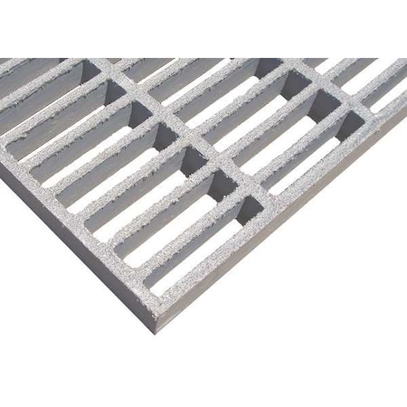 Fibergrate Fiberglass Molded Grating, 48 in Span, Grit-Top Surface, Light Gray 268305.02