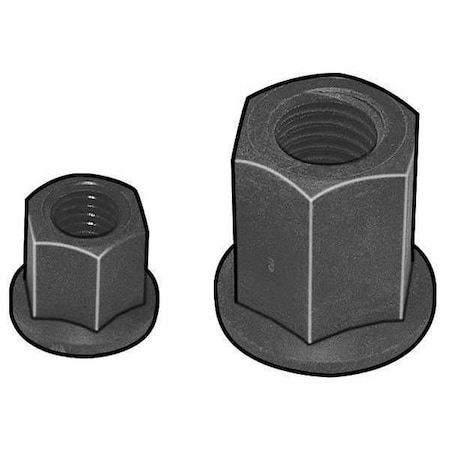 Fibergrate Flange Nut, 3/4"-10, Isoplast, Not Graded, Plain, 3/4 in Hex Wd 165562