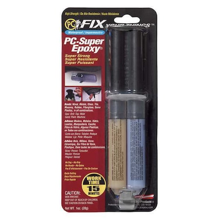 Pc Products Glue Pen, SuperEpoxy Series, White, 0.75 oz, Tube, 1:01 Mix Ratio, 4 hr Functional Cure 016619