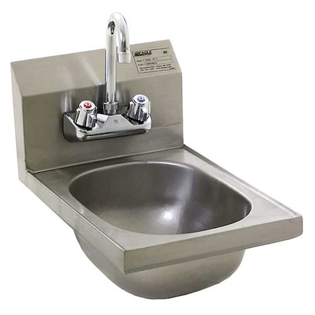 Eagle Group Hand Sink, With Faucet, 12 In. L, 18 In. W HSAN-10-F